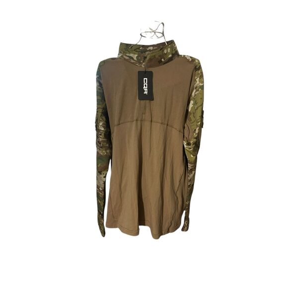 NEW WITH TAGS MEN CQR Assault Long Sleeve Military Camo Top 1/4 Zip Multi Terrai - Picture 2 of 10